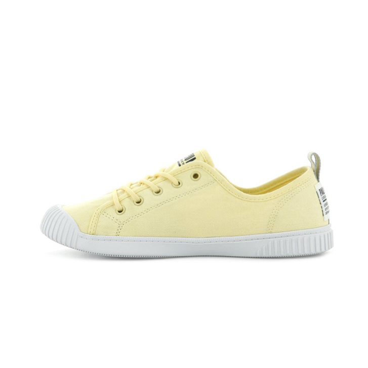 Baskets Palladium Easy Dentelle Tela Low Tops Femme Jaune | FR GAN903C